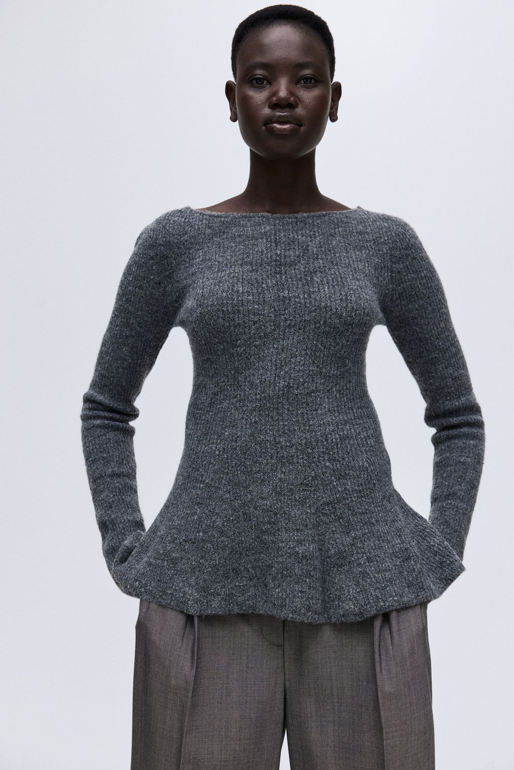 Jersey en punto de canal? con peplum - H&m фото 5