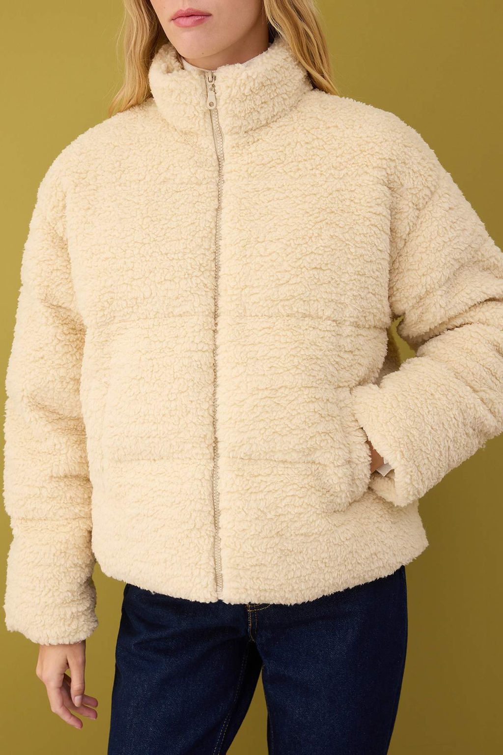 Ekru Regular Kal?p Pelus Sisme Mont TWOAW26MO00144 - Trendyolmilla фото 3