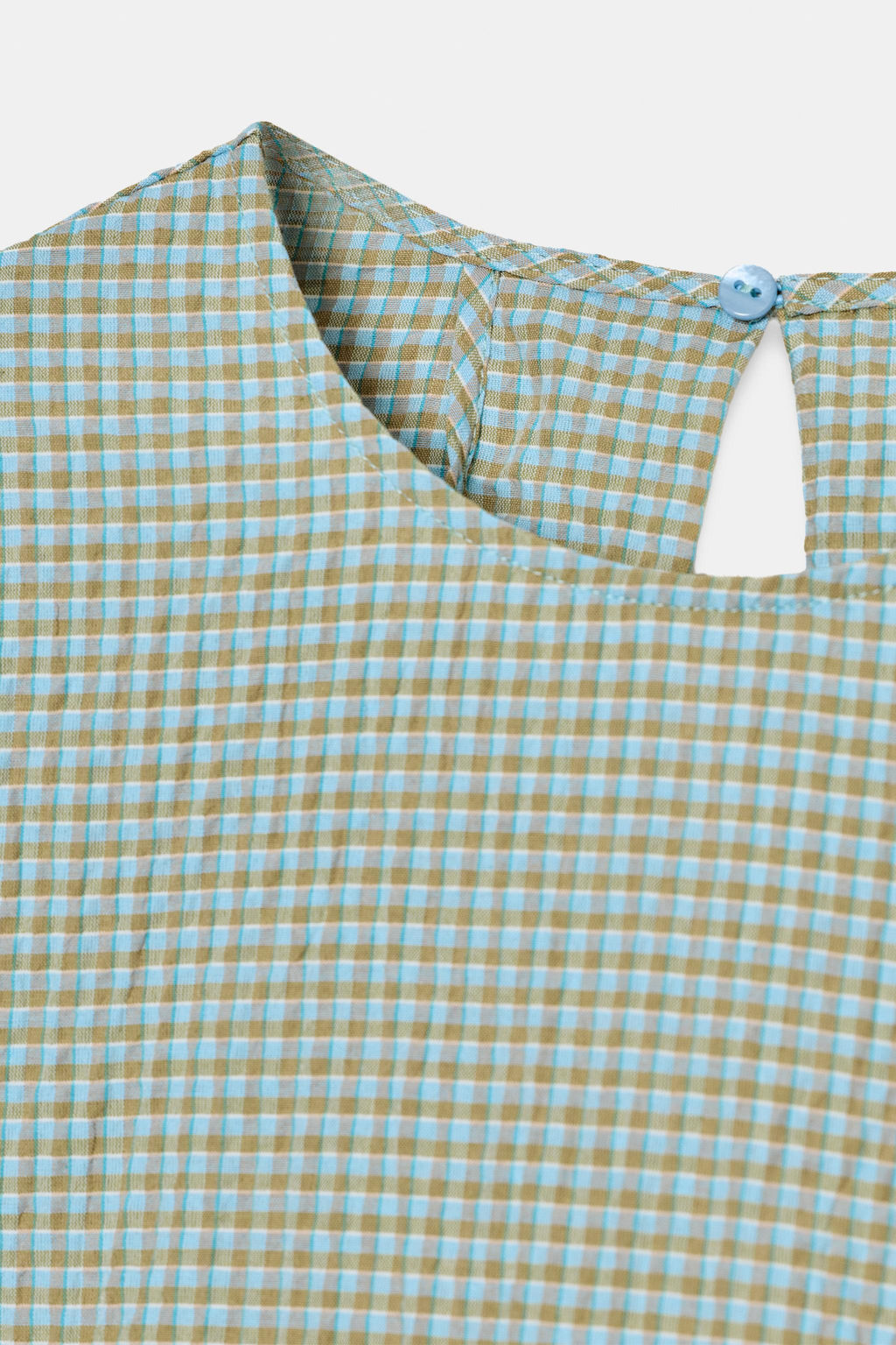 CHECK BALLOON SLEEVE TOP - Zara фото 18