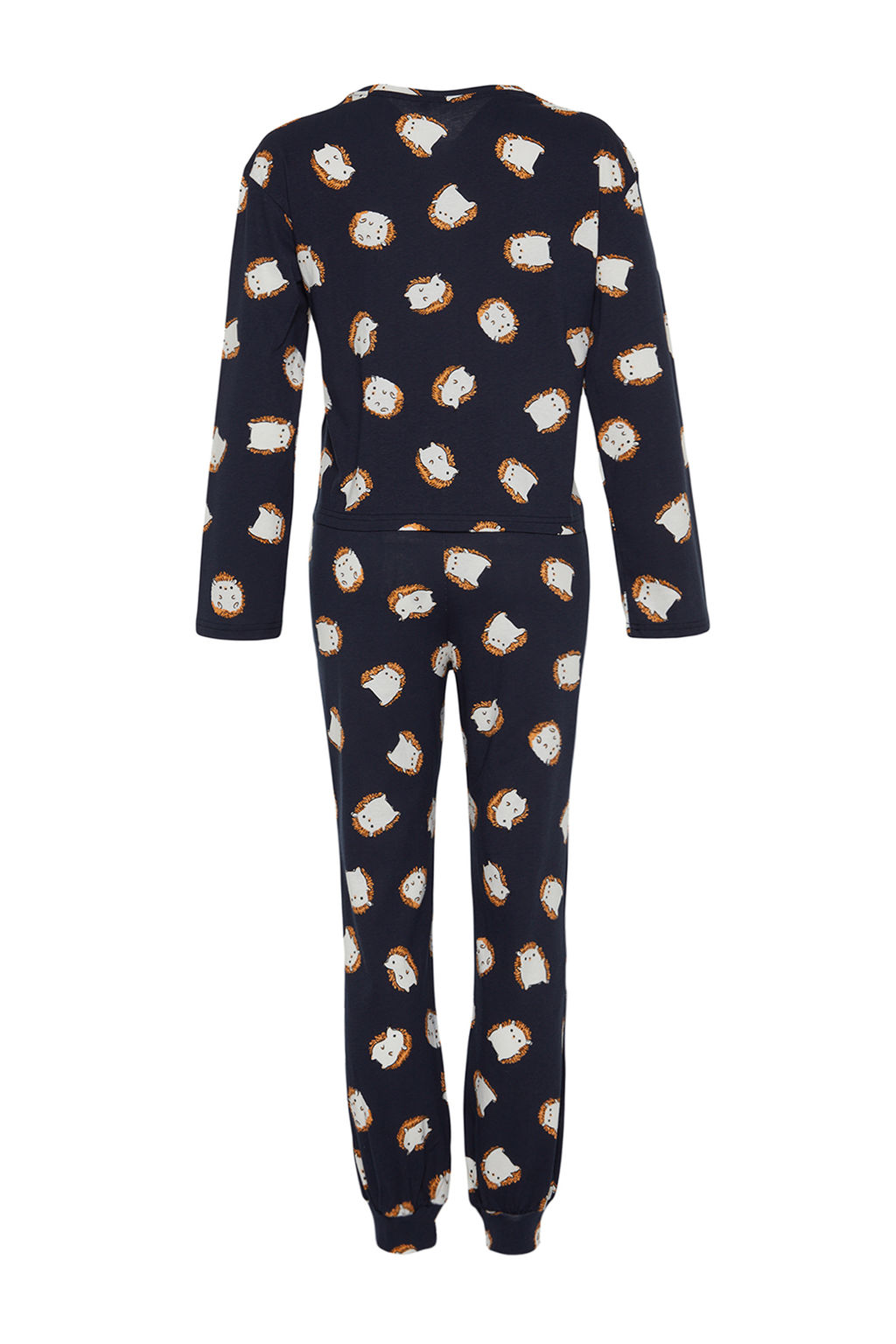 Lacivert %100 Pamuk Tshirt-Jogger Orme Pijama Tak?m? THMAW24PT00136