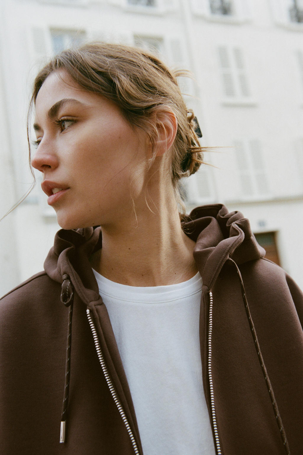 SUDADERA CAPUCHA CORDONES / Marr?n - Zara фото 3