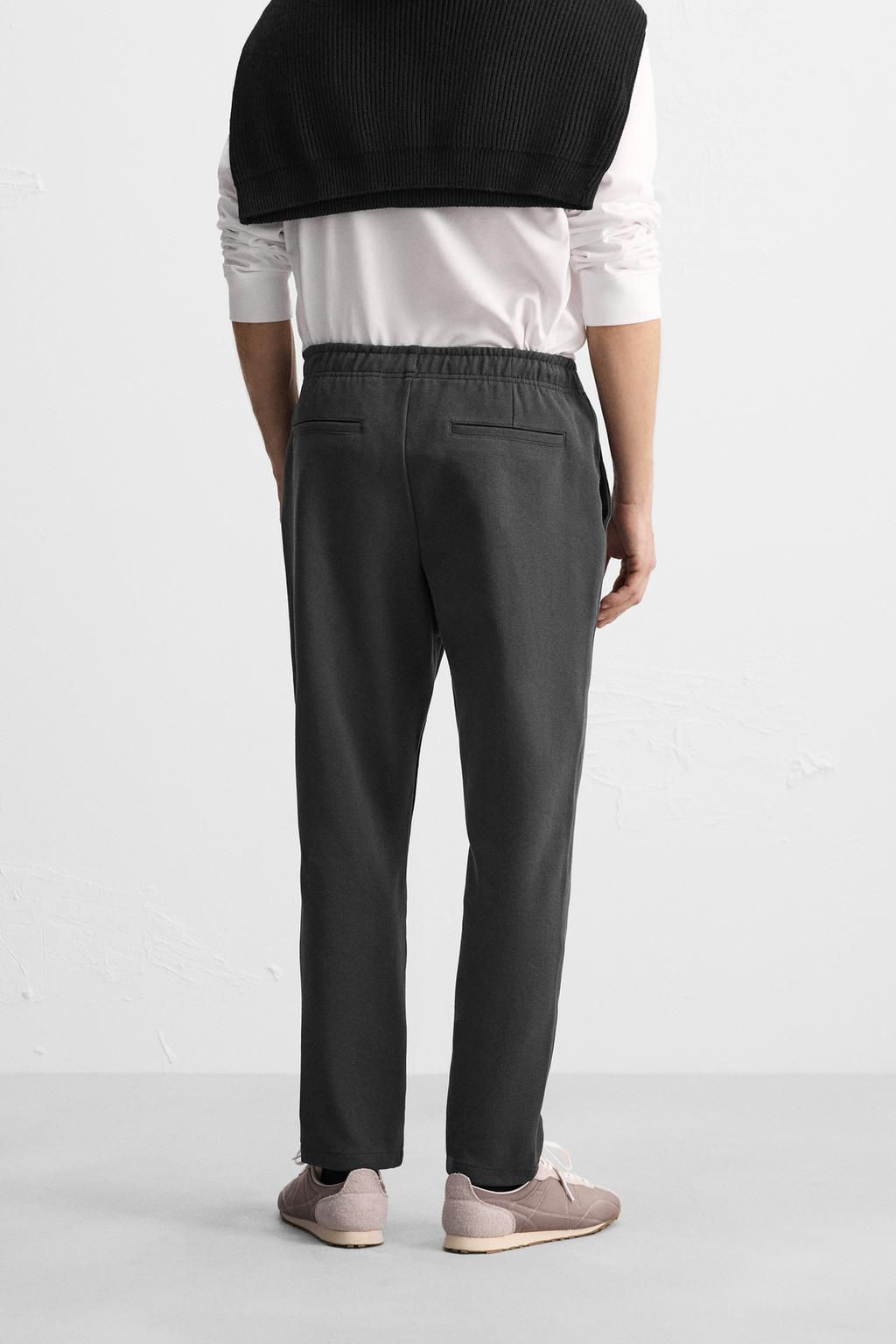 COMFORT FIT JOGGER WAIST TROUSERS - Zara фото 38