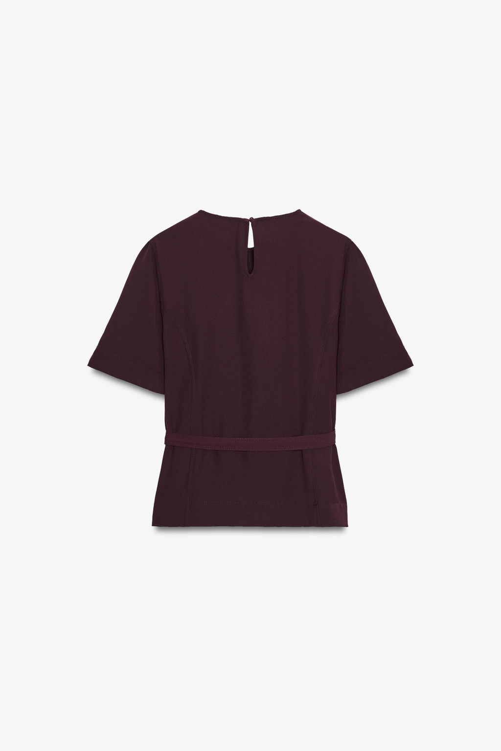 SHORT SLEEVE BELTED TOP - Zara фото 8