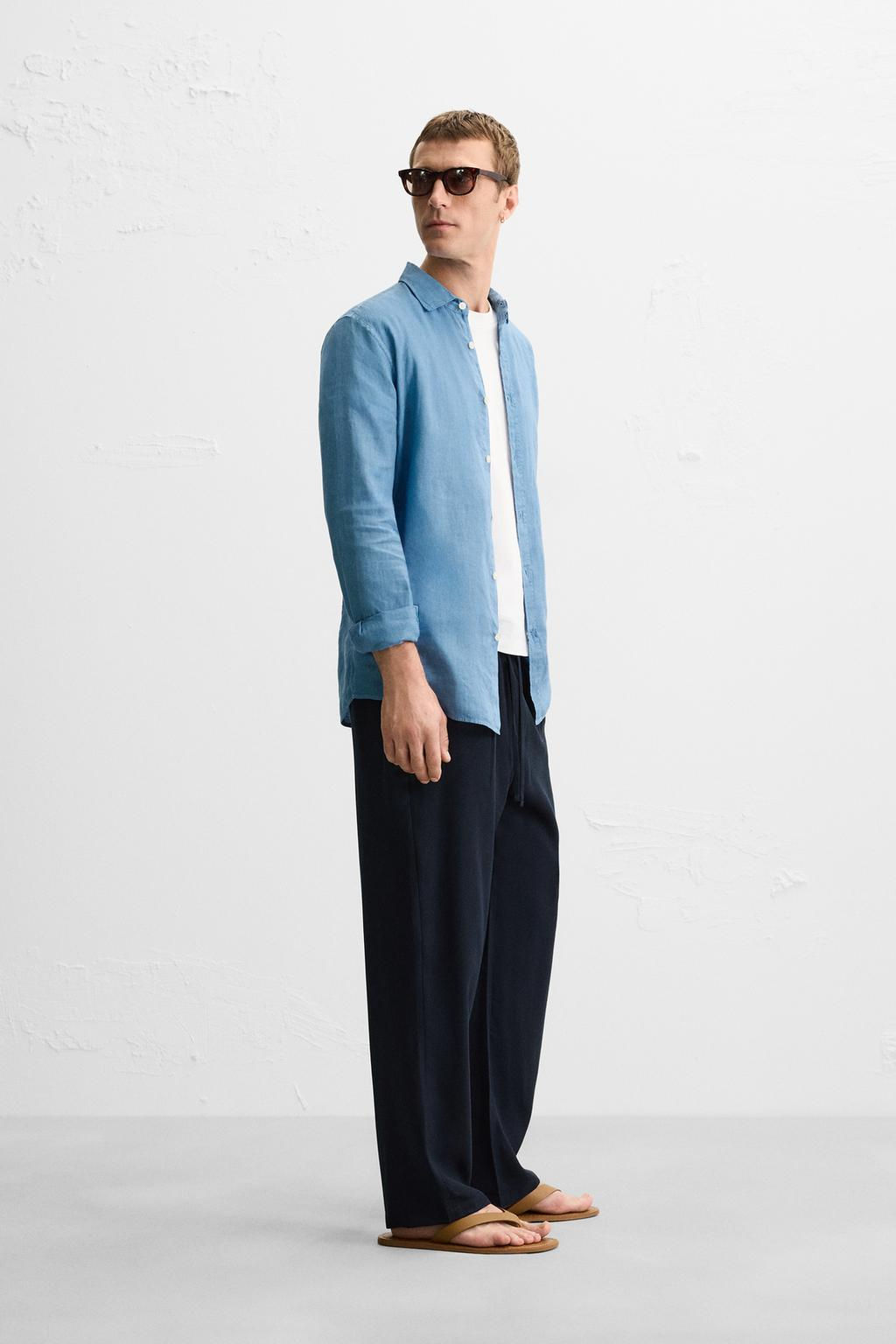 100% LINEN SHIRT - Zara фото 27