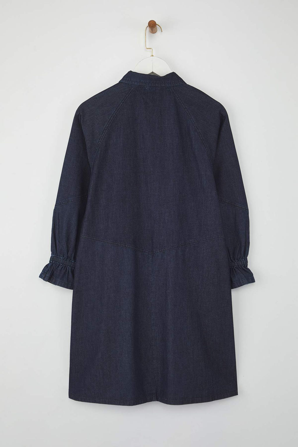 Koyu Mavi Pileli Kol Detayl? Mini Denim Gomlek Elbise TWOAW26EL00035 - Trendyolmilla фото 6