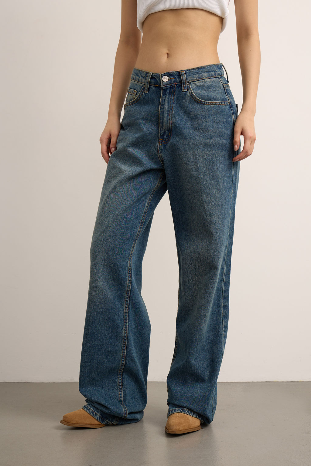 Джинсы прямые с высокой посадкой - Mollis фото 3