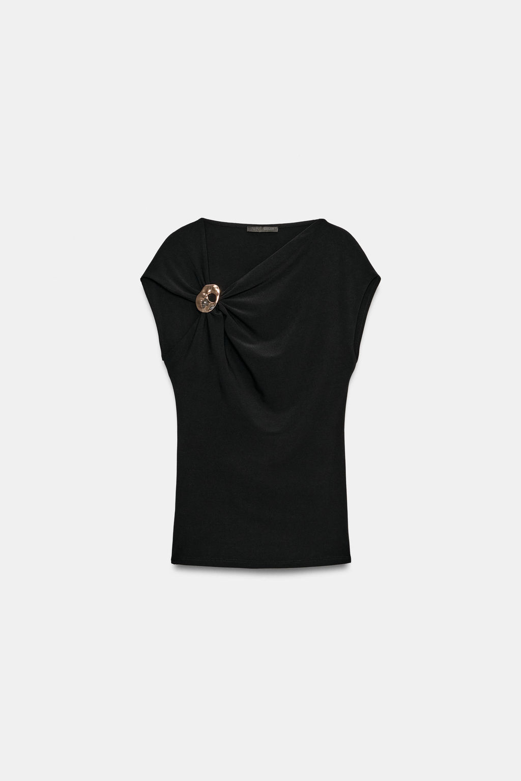 TOP DRAPEADO FORNITURA / Negro - Zara фото 6