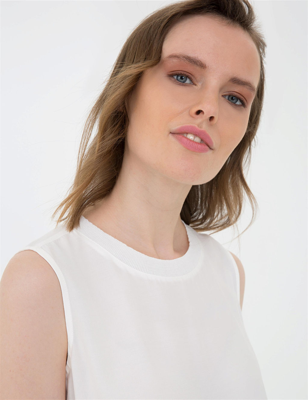 Ekru Regular Fit Kolsuz Bluz - Pierre cardin фото 2