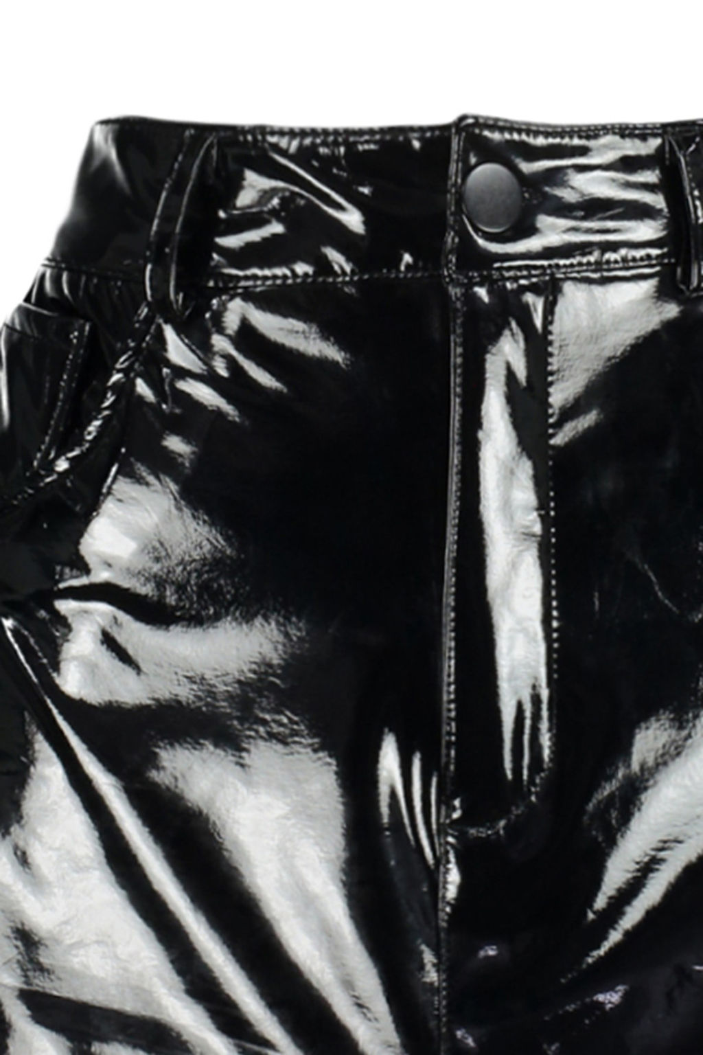 TRENDYOLMILLA Siyah Parlak Suni Deri Mini Dokuma Etek TWOAW24ET00176 фото 8