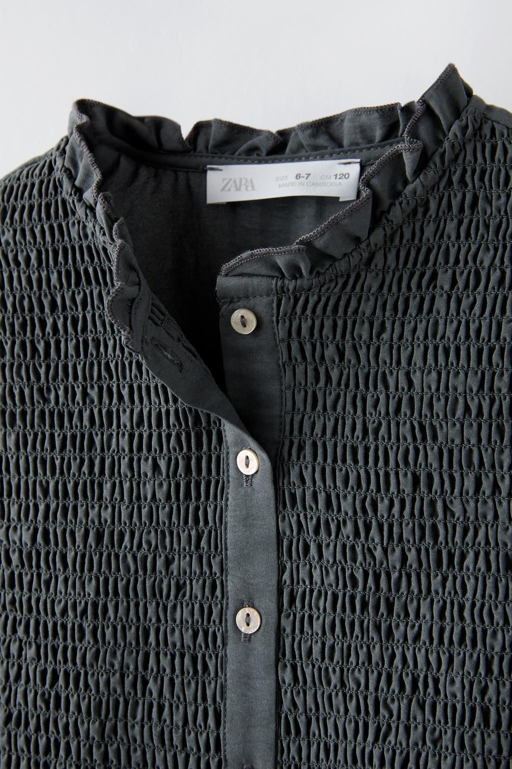 SHIRT WITH STRETCH DETAIL - Zara фото 8