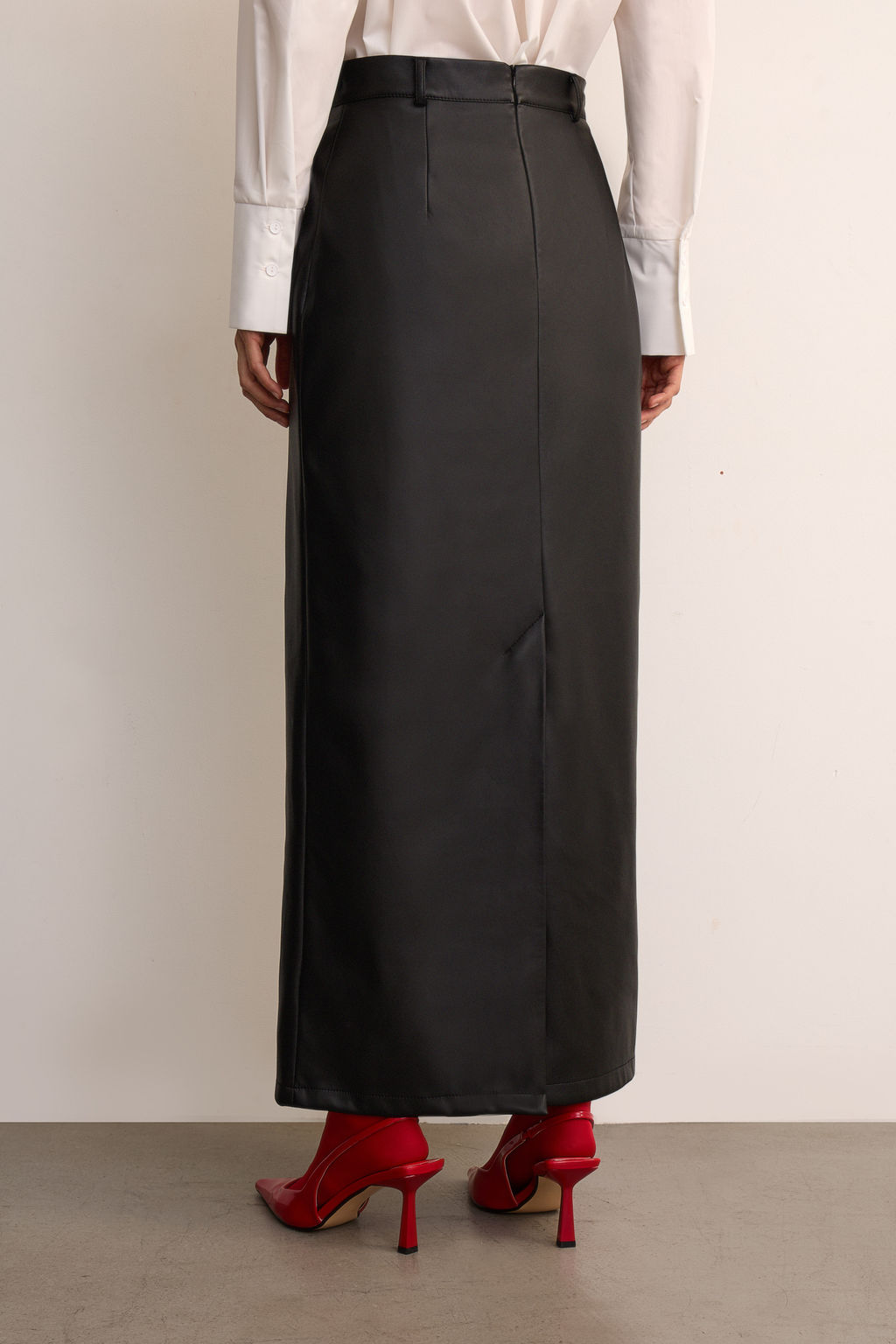 Юбка из экокожи прямого силуэта - Mollis фото 4