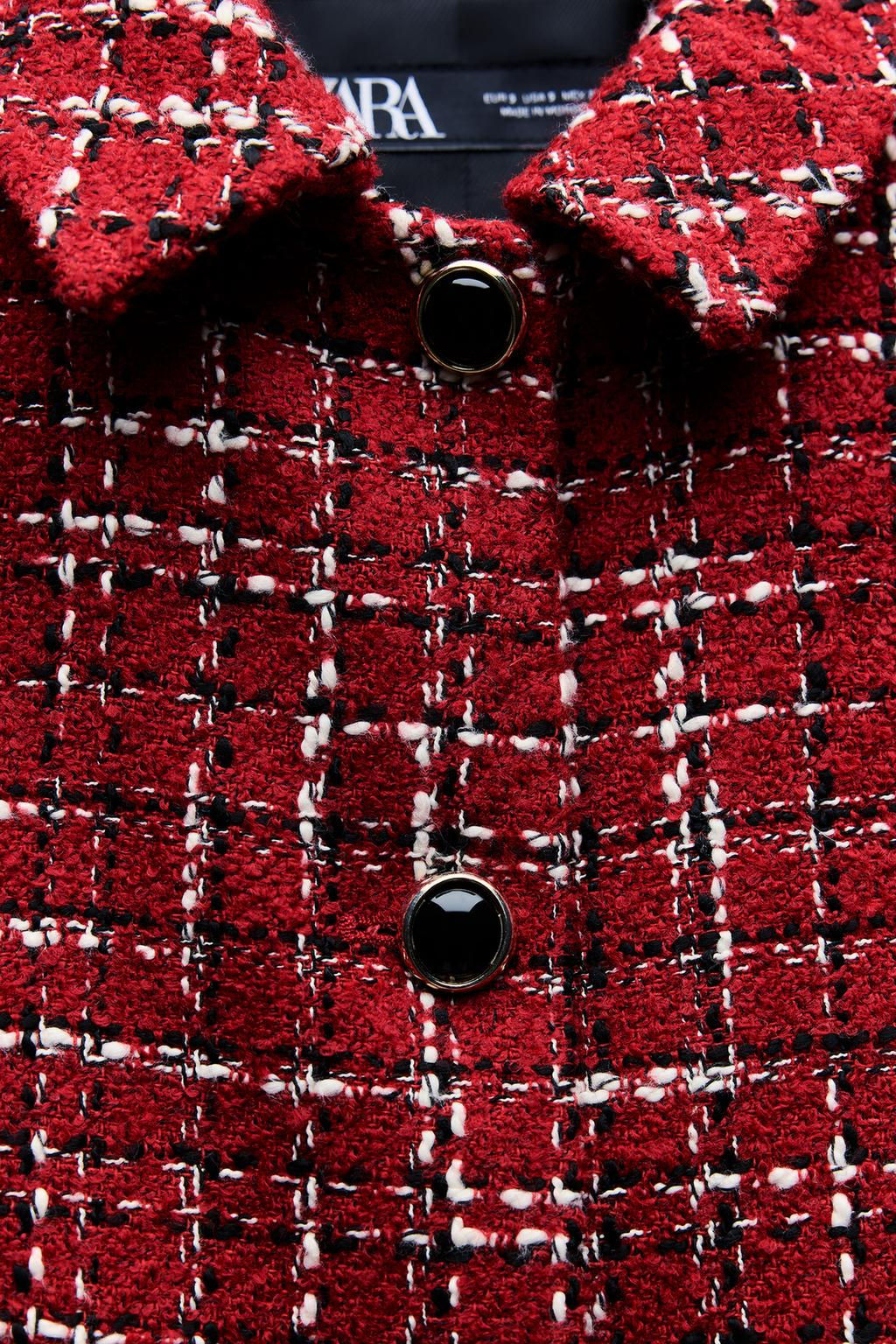 STRUCTURED JACKET WITH SHOULDER PADS - Zara фото 7