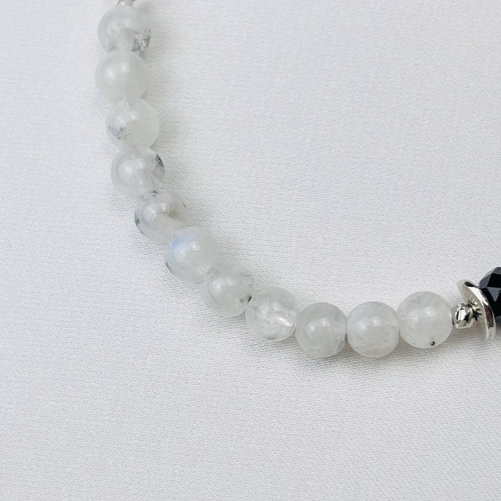 Браслет из Лунного камня с вкл.Турмалина и Шпинели - Радуга самоцветов фото 4