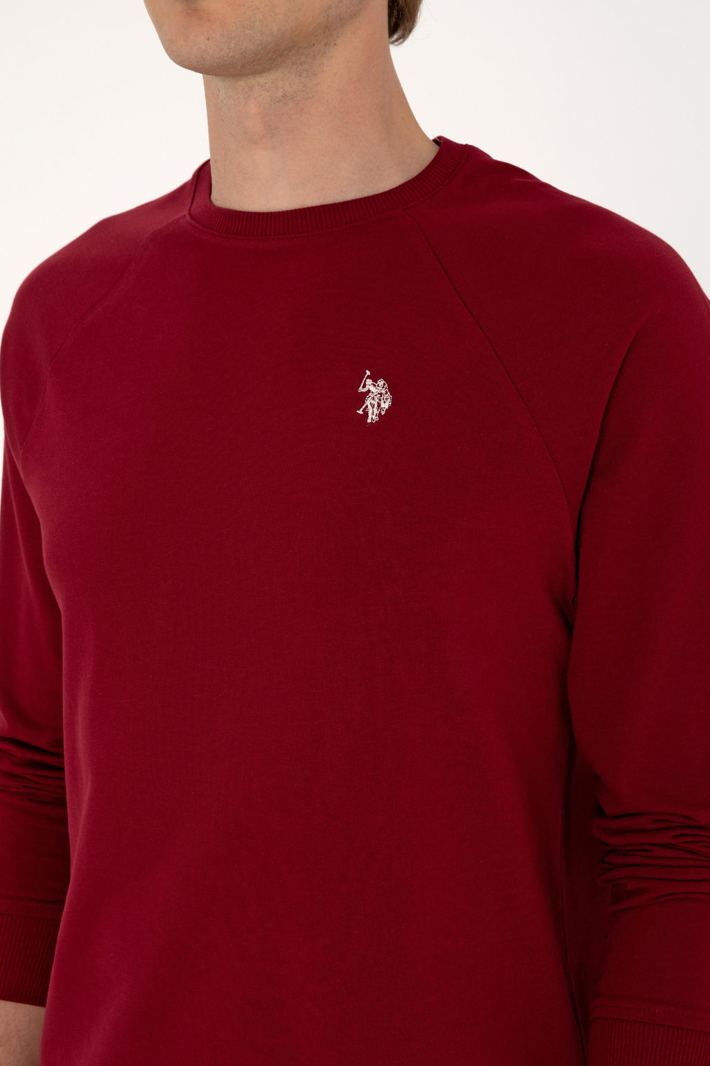Erkek Bordo Basic Sweatshirt Sepette S_rpriz _ndirim - U.s. polo assn фото 7