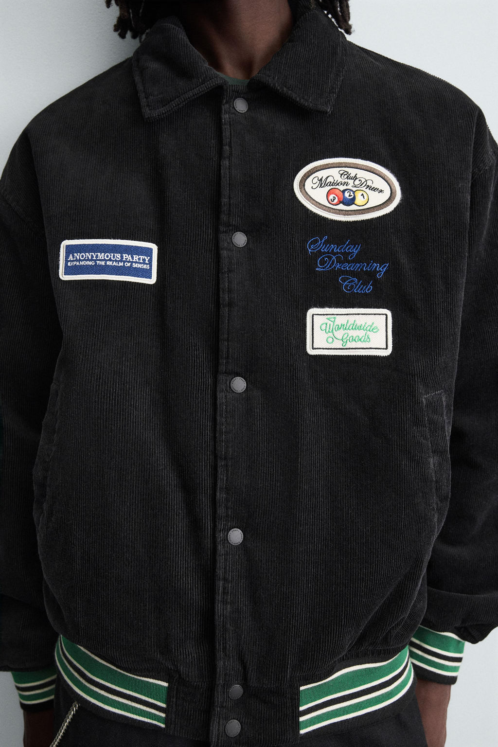 CORDUROY JACKET WITH EMBROIDERED PATCHES - Zara фото 6
