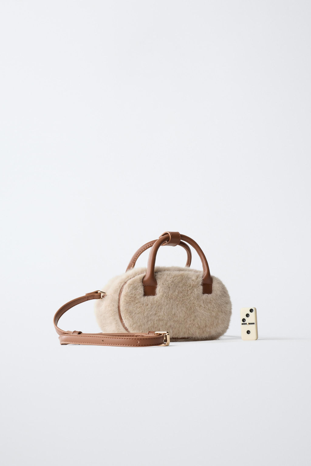 BOWLING SHEEPSKIN CROSSBODY BAG - Zara фото 14