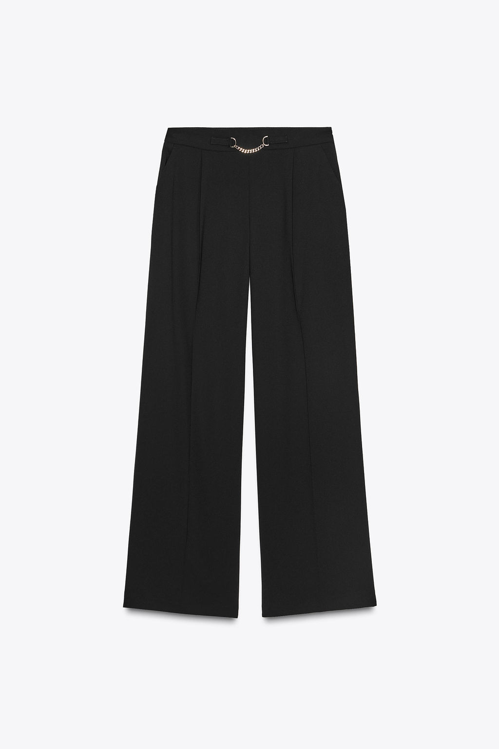 WIDE-LEG TROUSERS WITH CHAIN - Zara фото 16