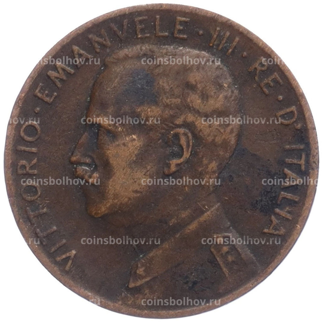 Монета 2 чентезимо 1911 года Италия