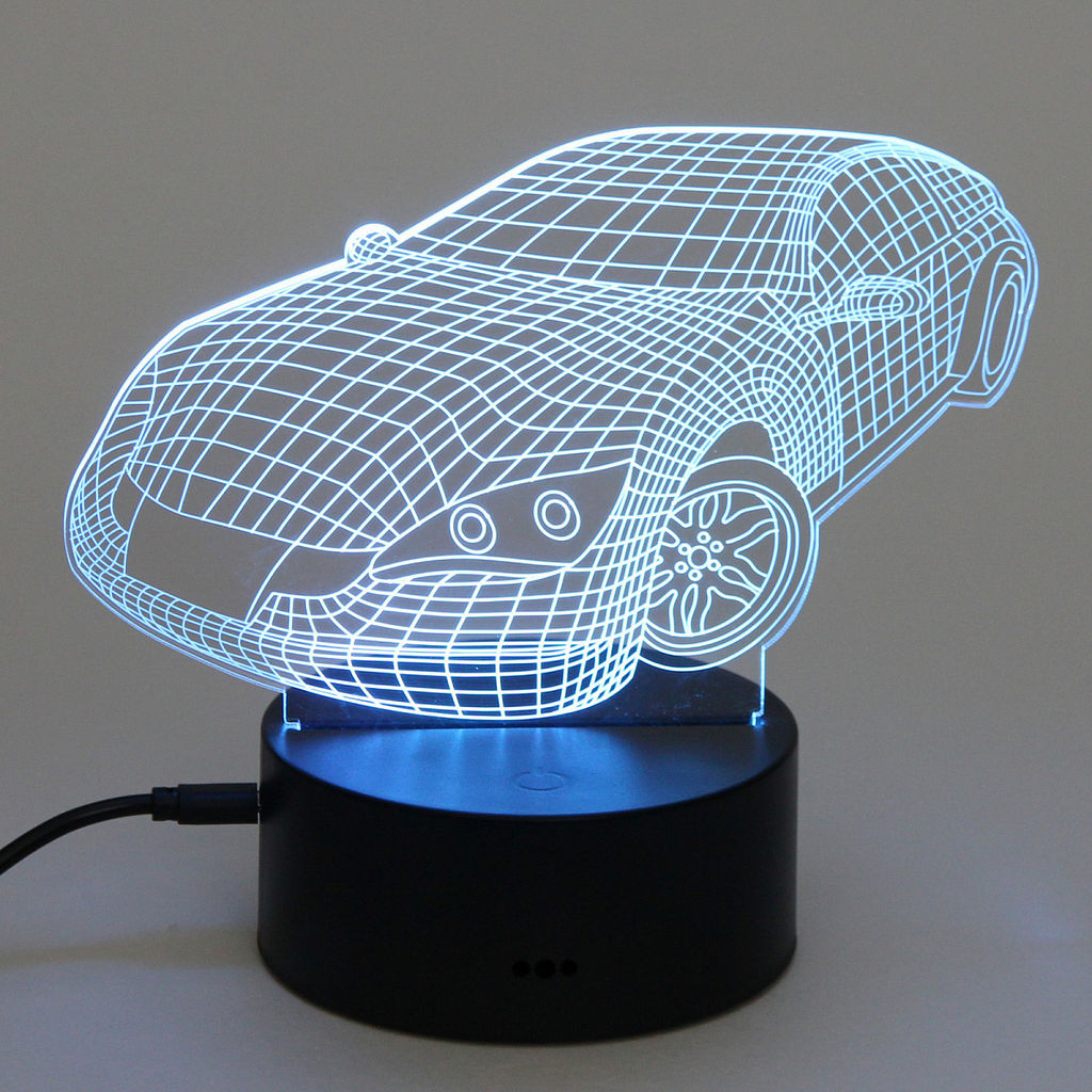 Цена за 2 шт. Светильник ночник "3D-Тачка" на пластиковой подставке, с включателем USB