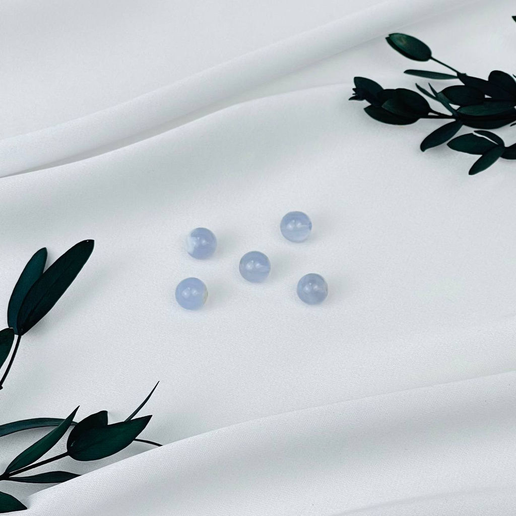 Бусины для украшений из Голубого агата (5 шт)