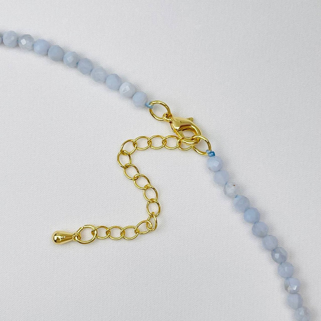 Чокер из Голубого агата с кулоном