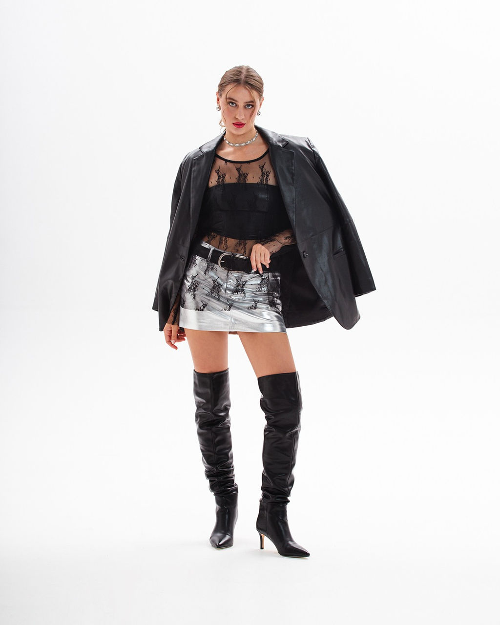 Лонгслив прозрачный из сетки с узором - Sahar art lab фото 8