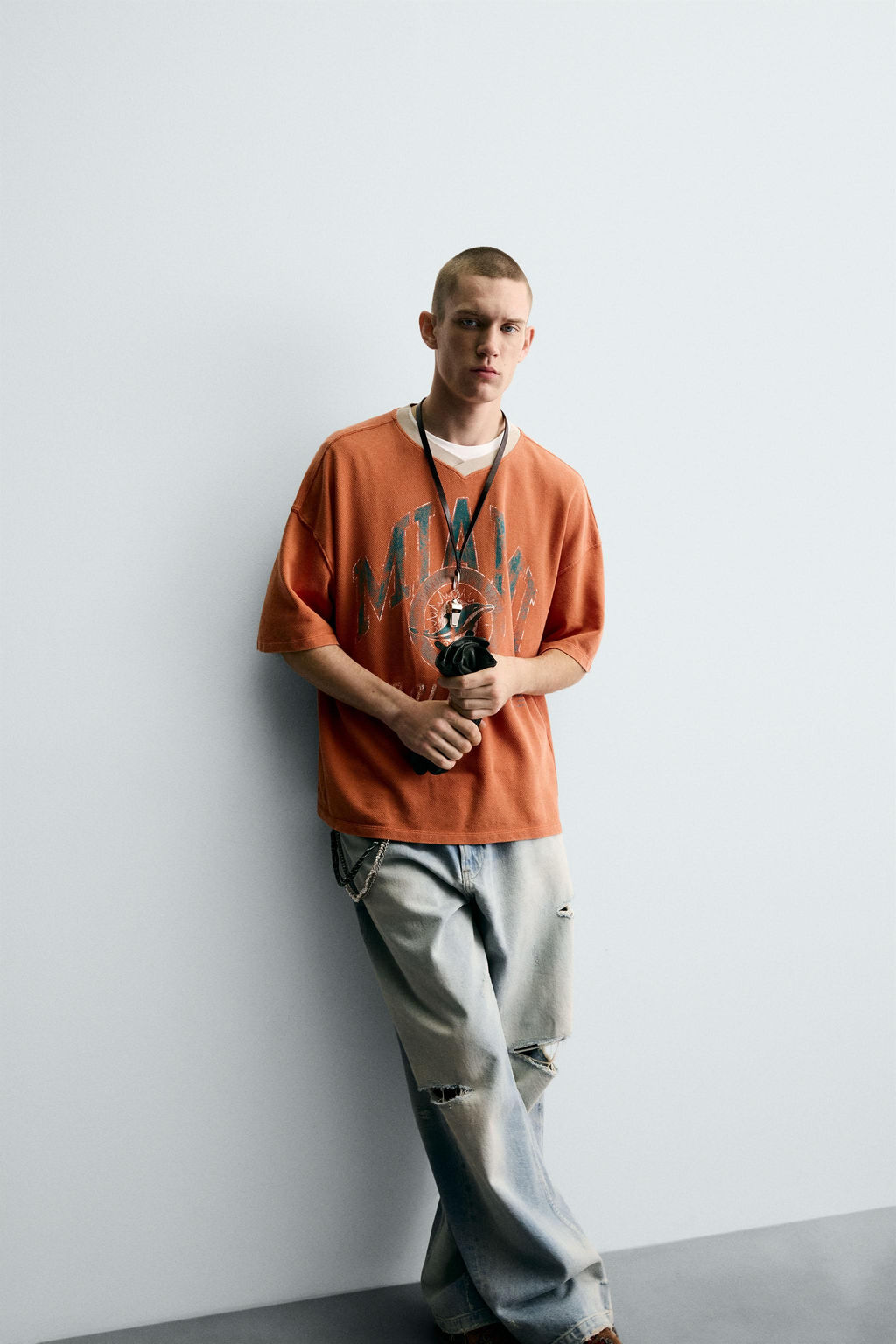 NFL MIAMI DOLPHINS TEXTURED T-SHIRT