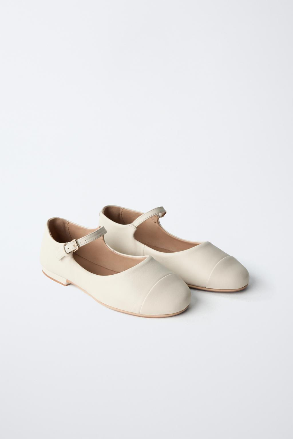 LEATHER BALLET FLATS - Zara фото 2