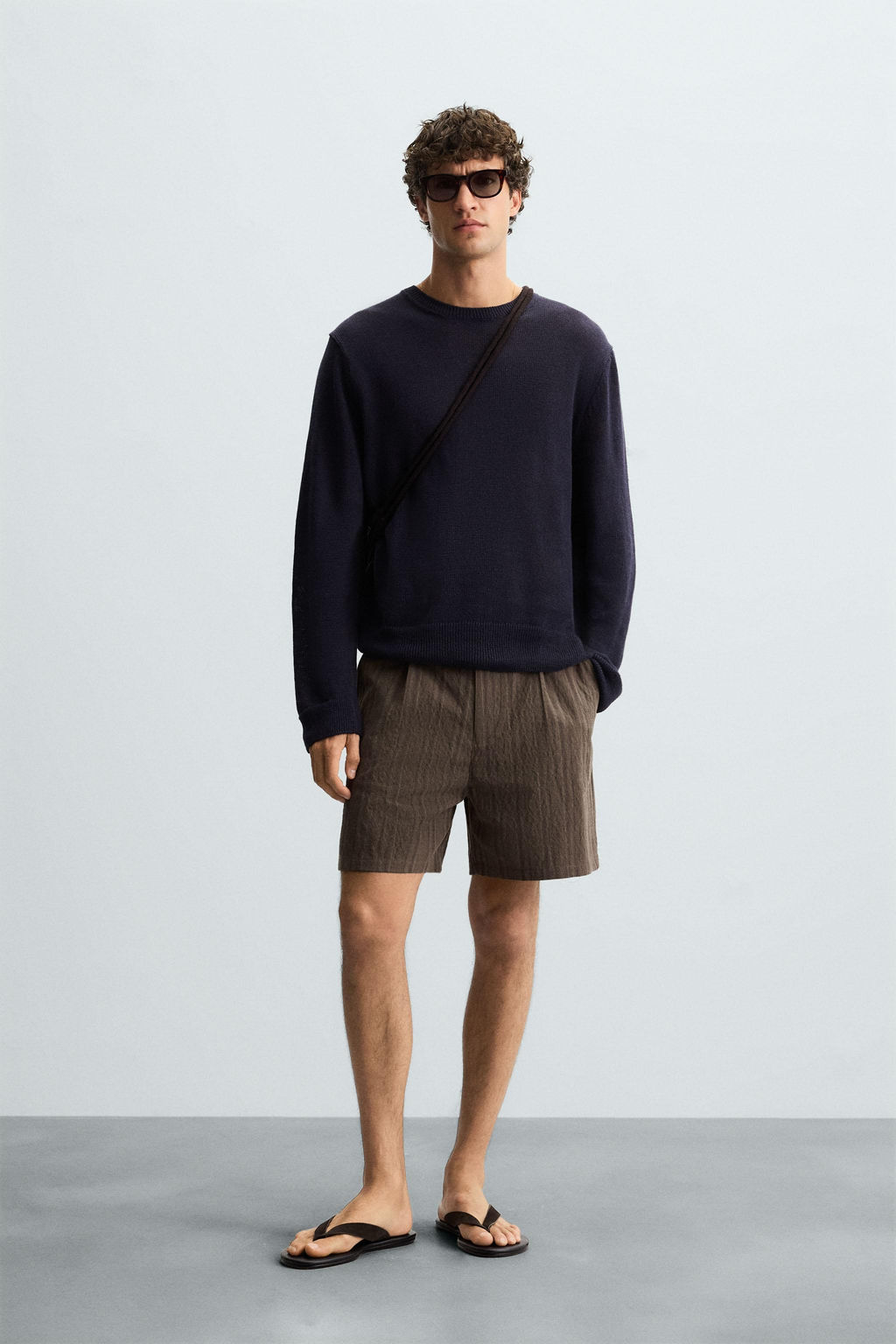 STRIPED REGULAR FIT BERMUDA SHORTS