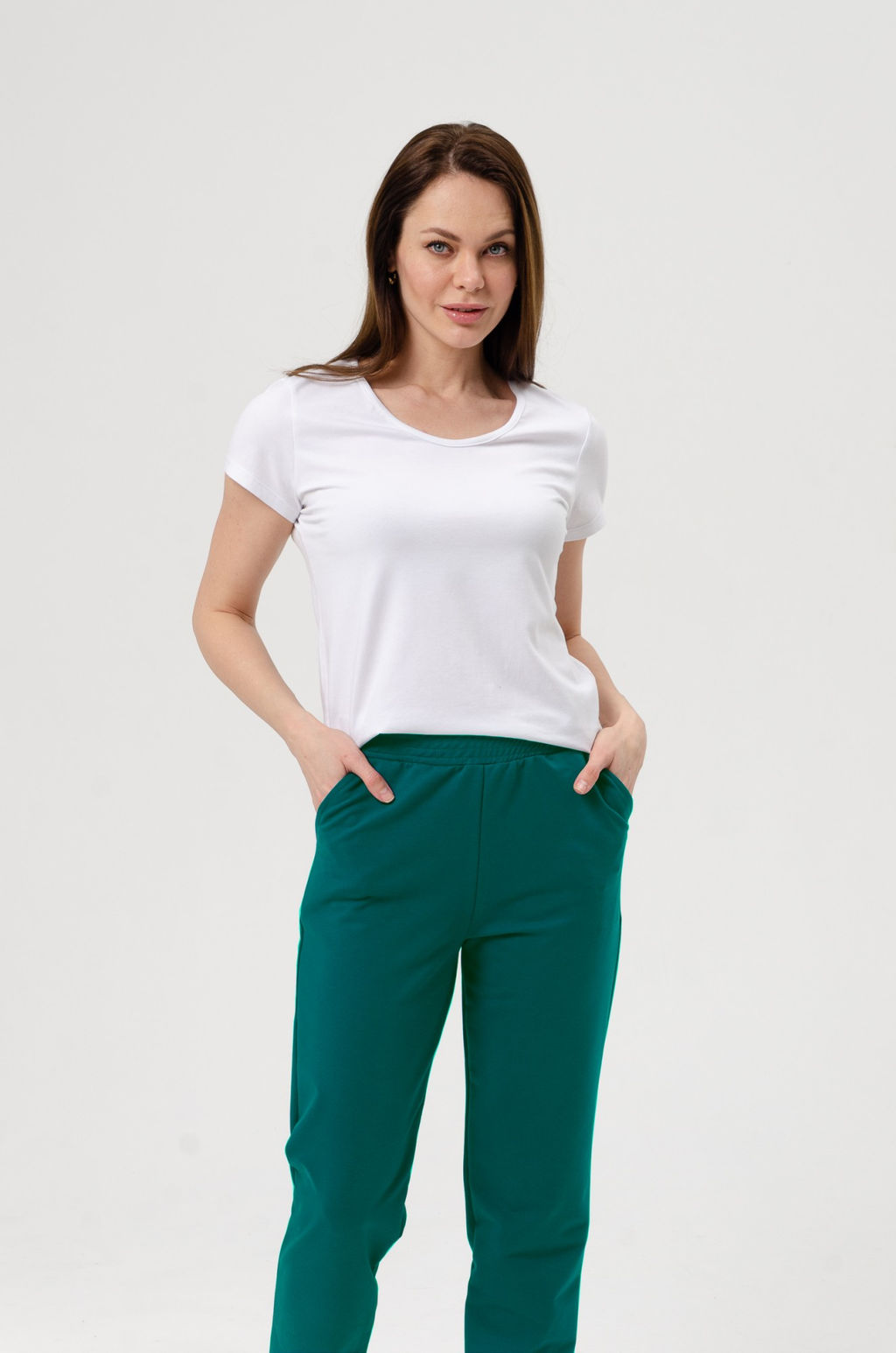 Джоггеры микс Цвет:Изумрудный