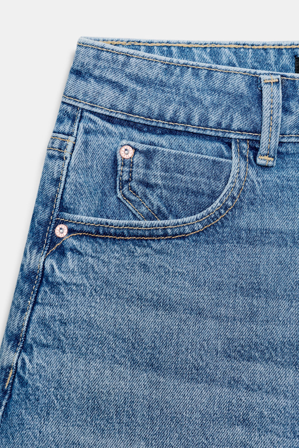 SHORTS Z1975 MOM FIT / Azul medio - Zara фото 9