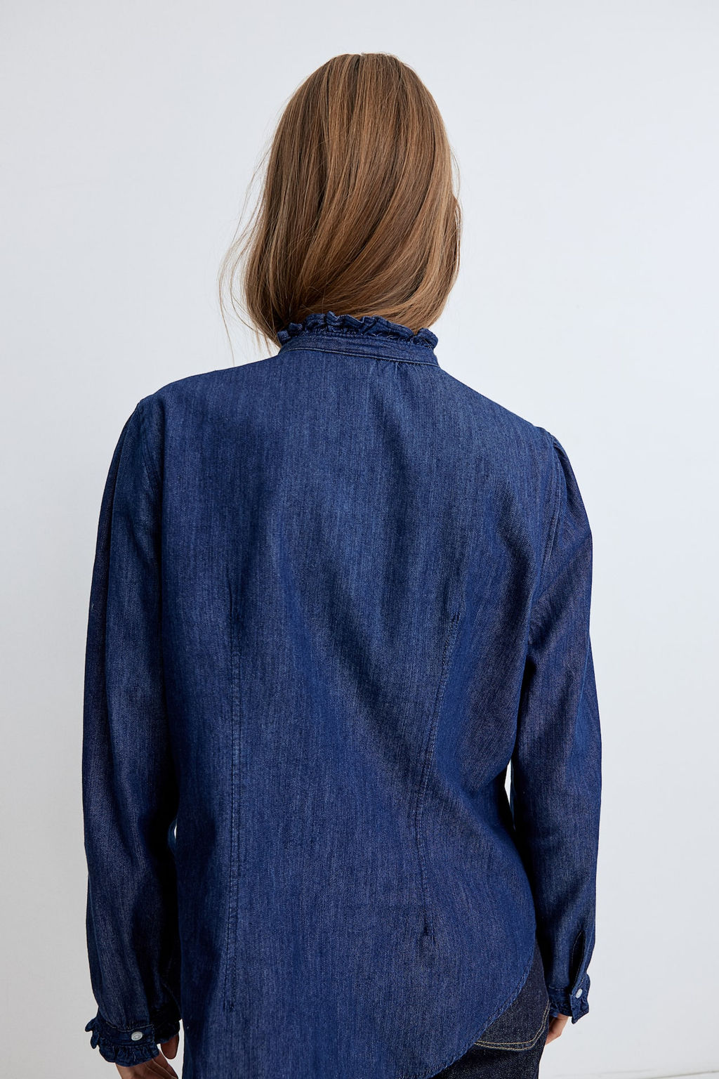 Blusa denim con volantes - H&m фото 4