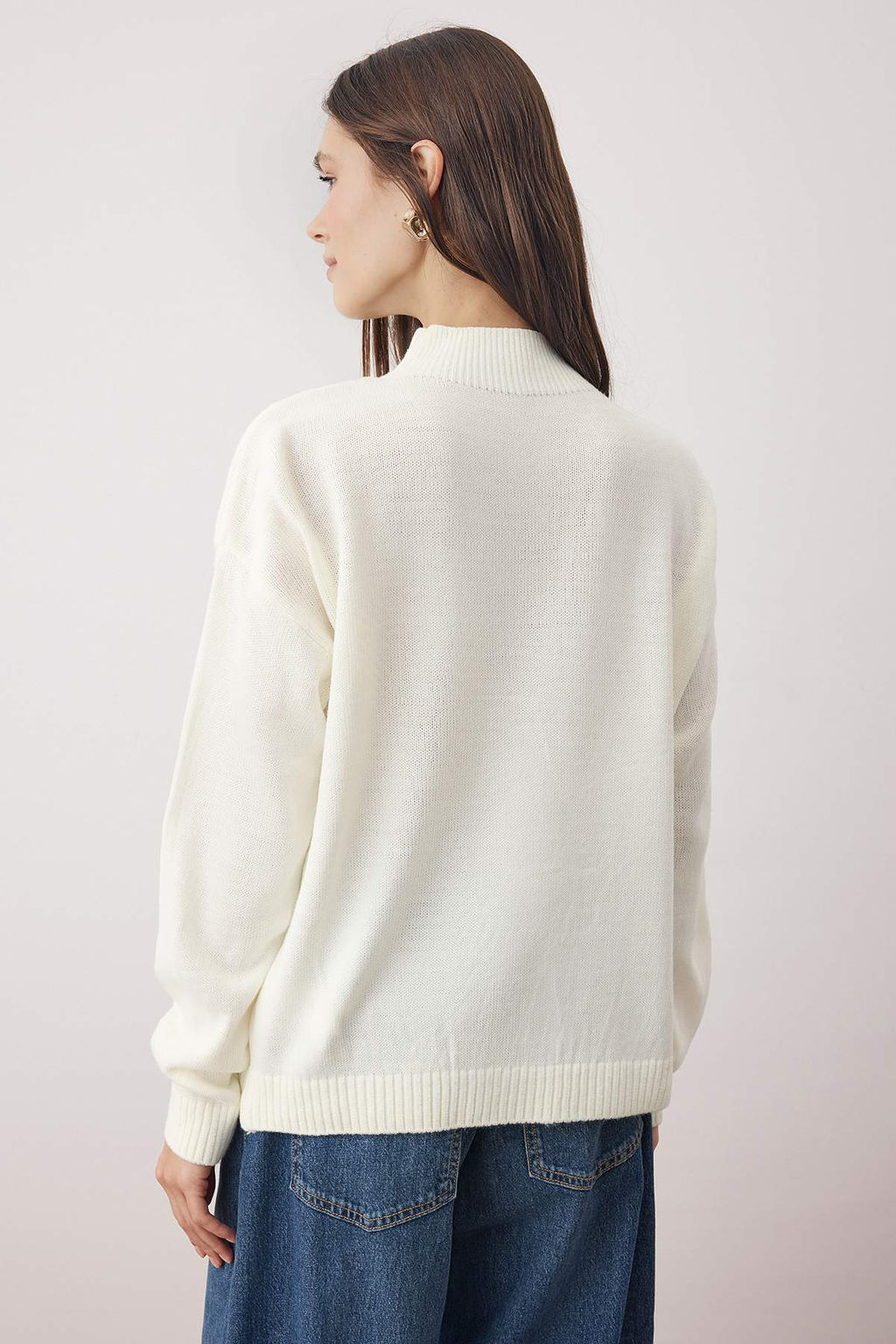 Siyah-Ekru Basic Ikili Paket Triko Kazak TWOAW26KZ00232 - Trendyolmilla фото 4