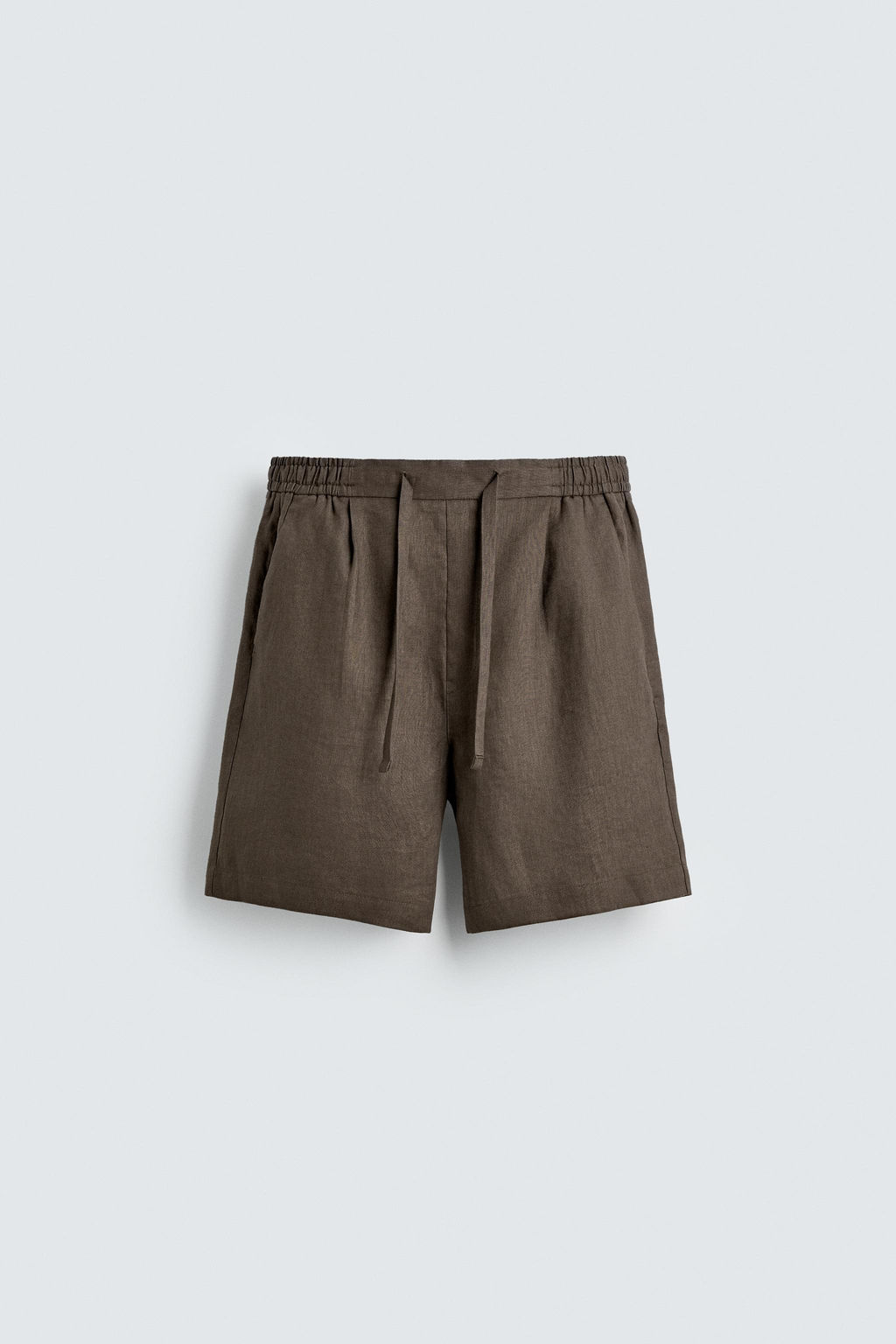 BERMUDA RELAXED FIT 100% LINO / Marr?n / Topo - Zara фото 7