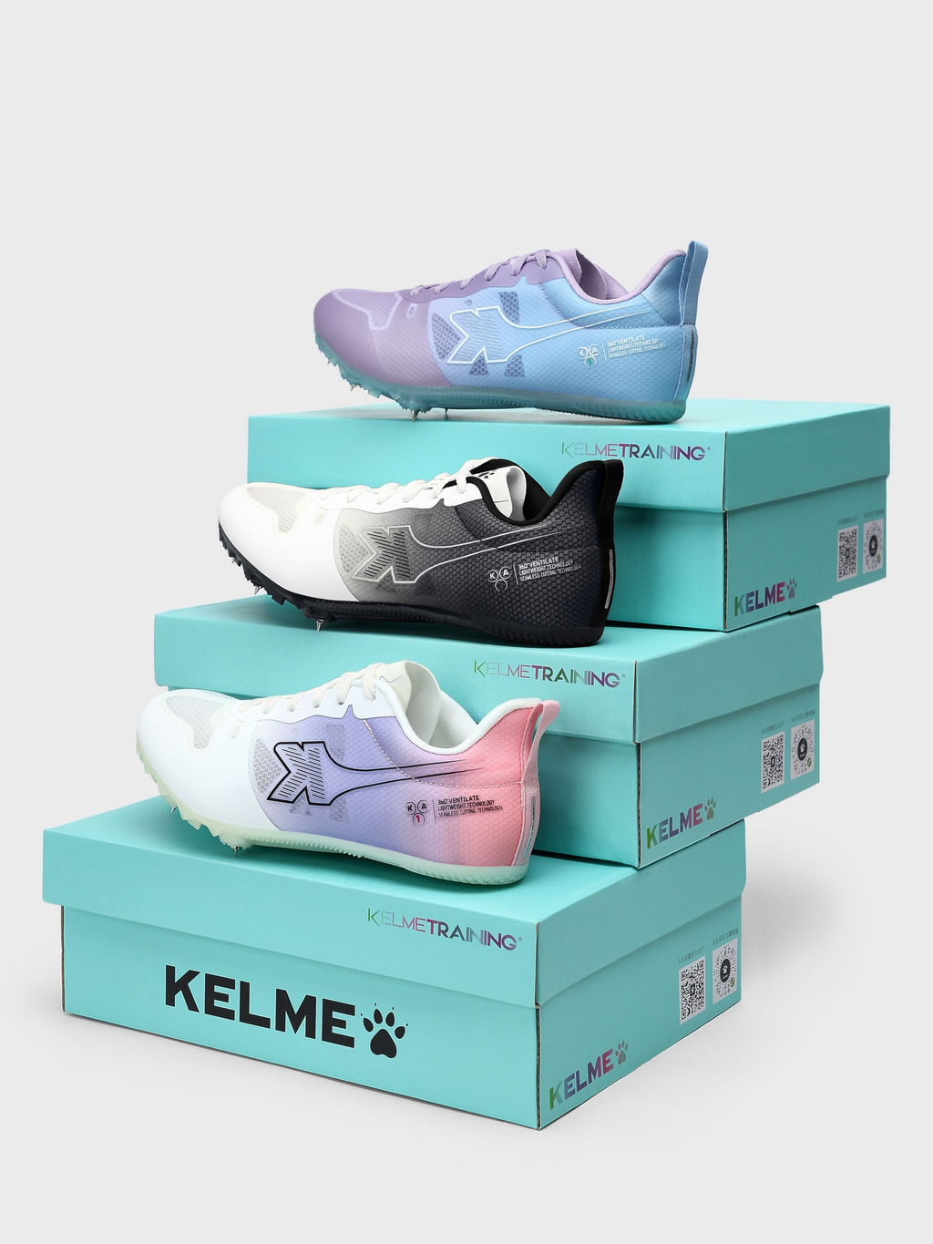 Легкоатлетические шиповки KELME Mens/Womens Sneakers (White/Black)
