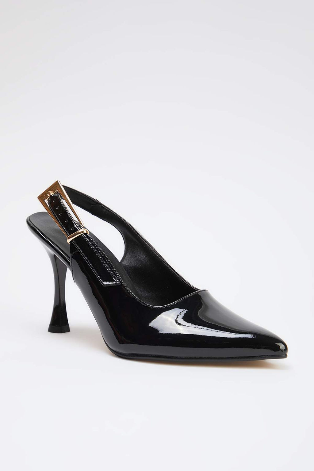 Siyah Rugan 9 cm Kad?n Klasik Topuklu Ayakkab? TAKSS26TO00044 - Trendyolmilla фото 4