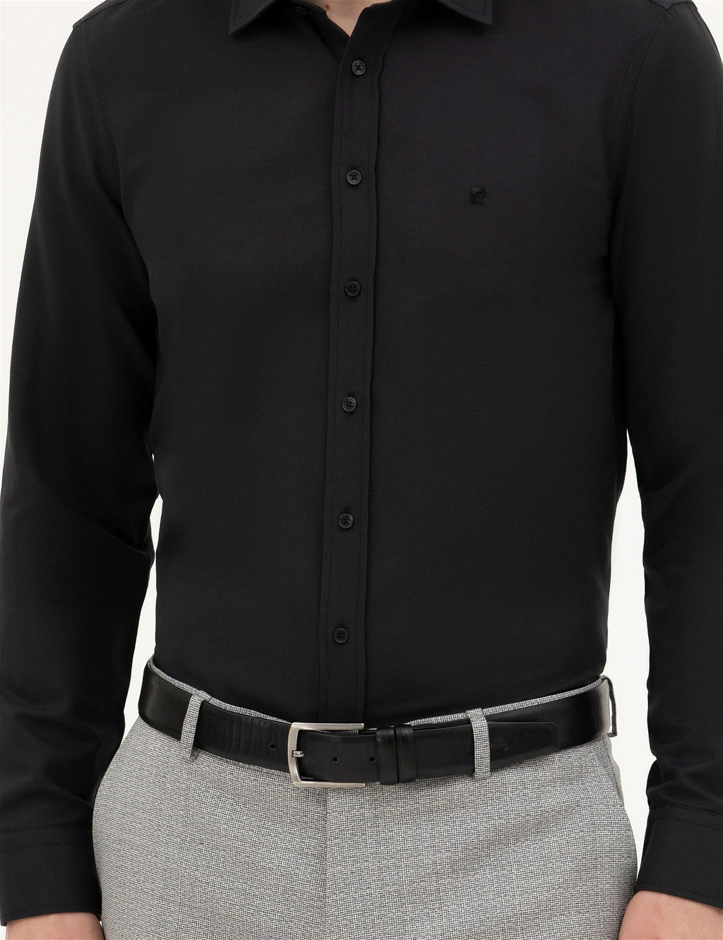 Siyah Slim Fit Uzun Kollu G_mlek