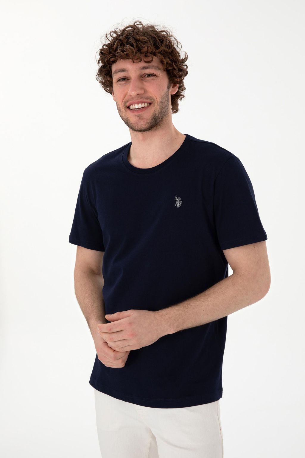 Erkek Regular Fit Bisiklet Yaka Lacivert Basic Ti__rt Sepette S_rpriz _ndirim - U.s. polo assn фото 3