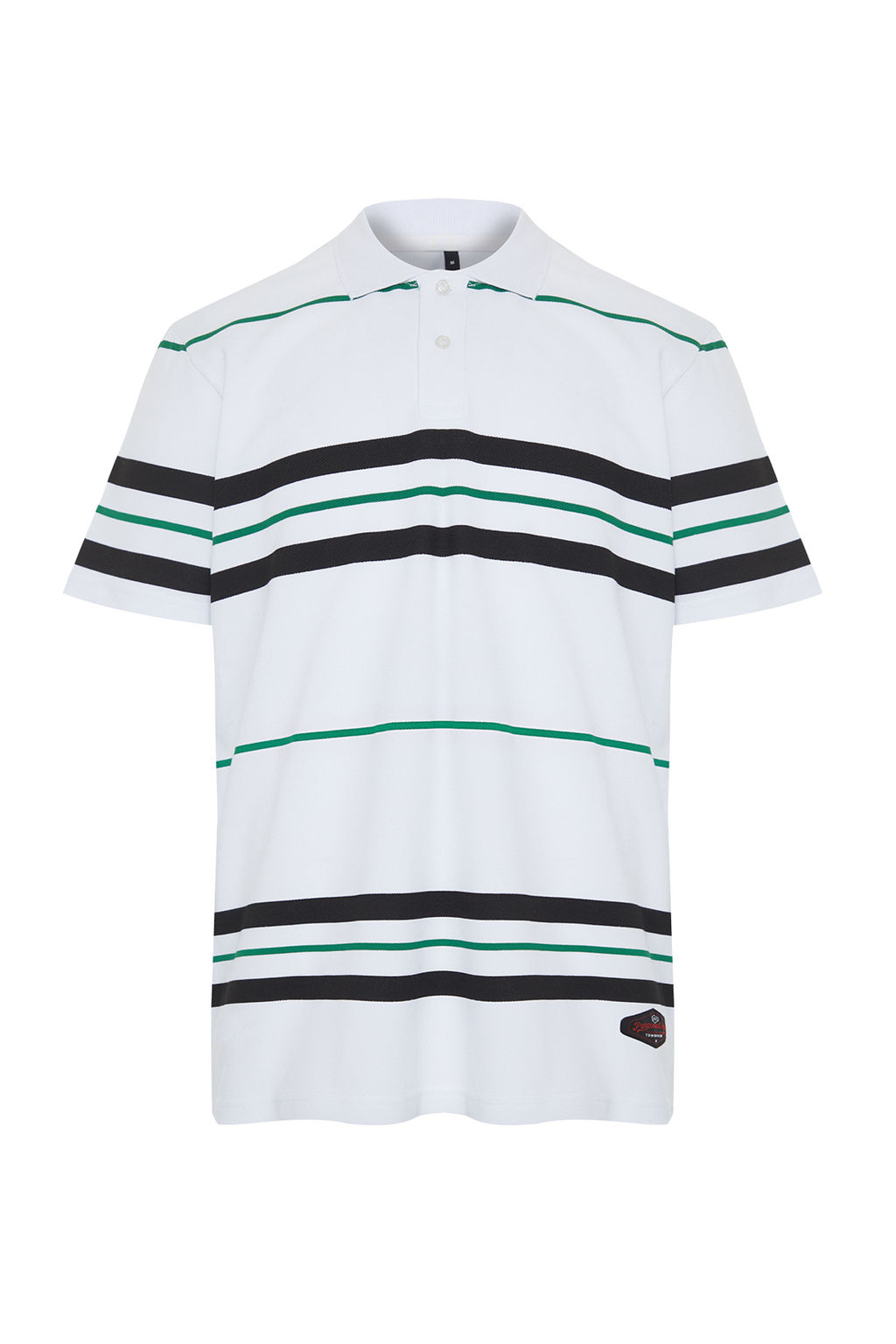 Regular/Normal Kesim K?sa Kol Cizgili Pike Etiketli Dugmeli Polo Yaka T-Shirt TMNSS24PO00015