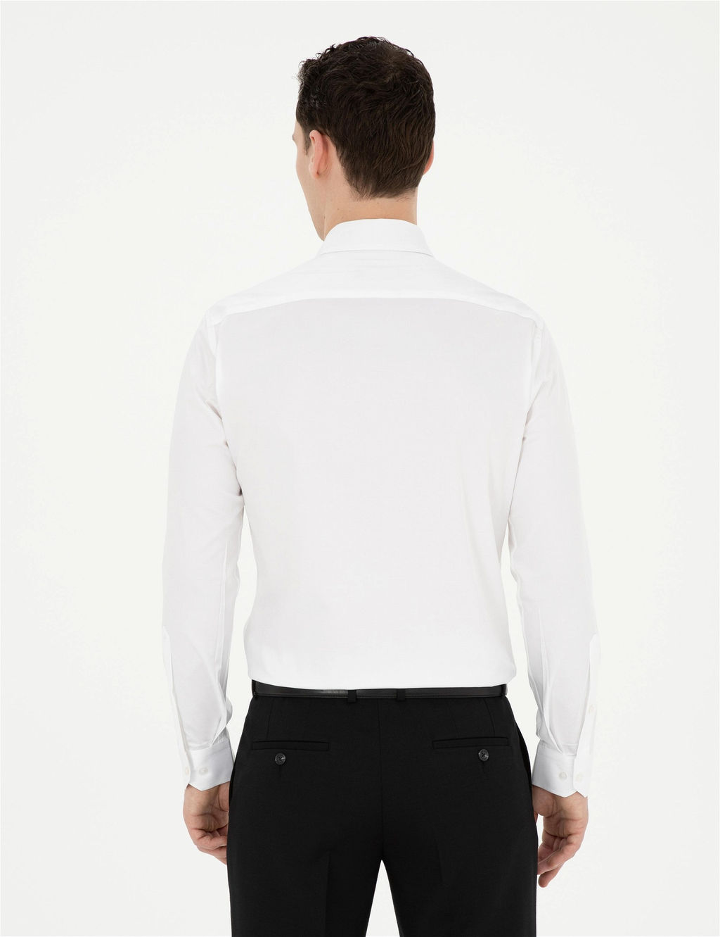 Beyaz Ex. Slim Fit Uzun Kollu Basic G_mlek