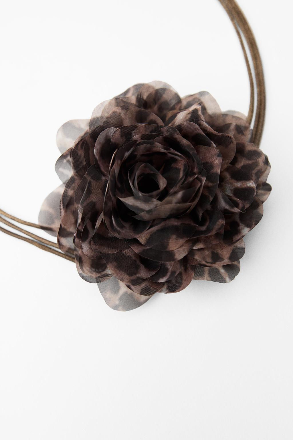 ANIMAL PRINT NECK FLOWER - Zara фото 3