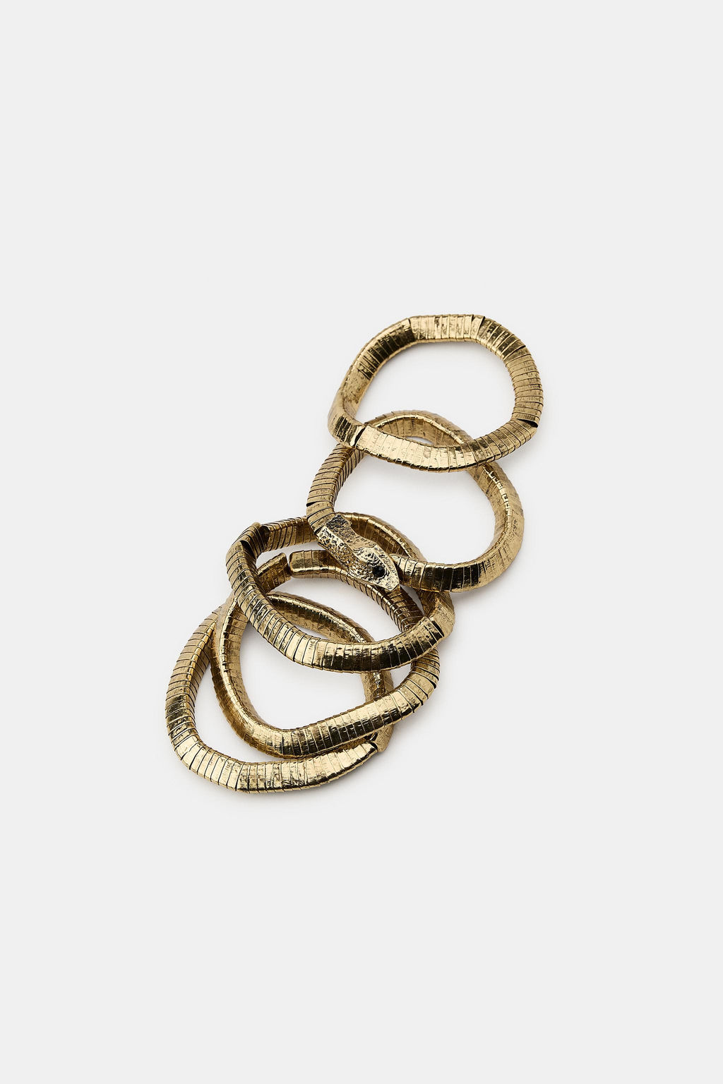 PACK OF ELASTIC SNAKESKIN PRINT BRACELETS - Zara фото 3