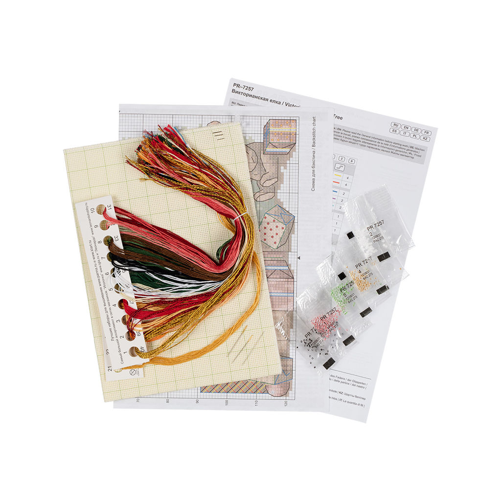 Набор для вышивания PANNA Золотая серия PR-7257 Викторианская елка 20 х 25 см