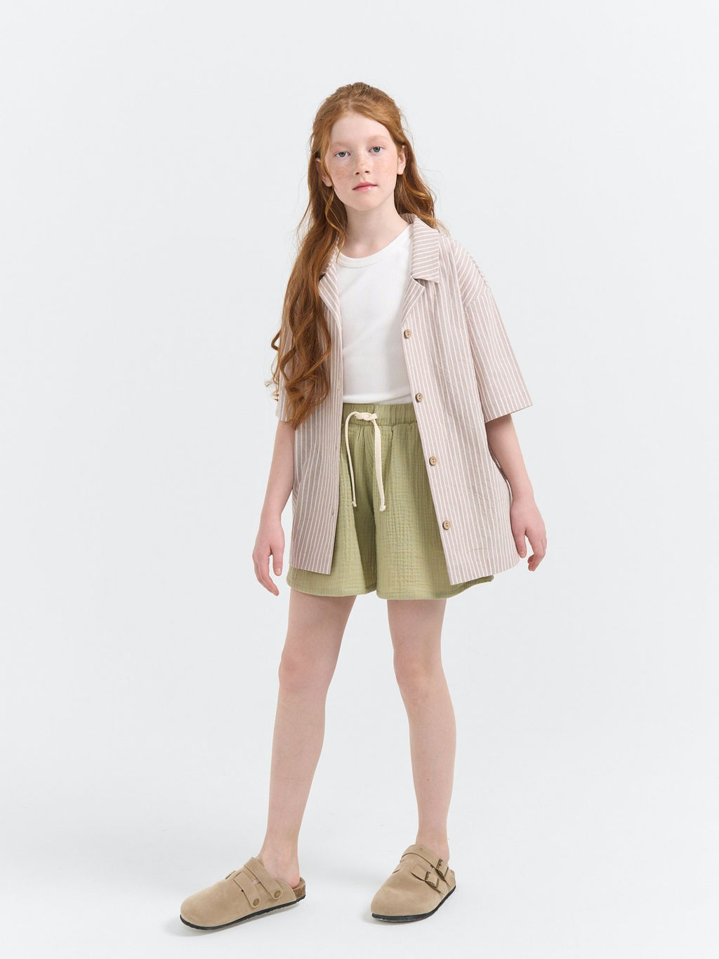 Юбка-шорты муслиновая Шалфей 7+ - Bungly фото 4