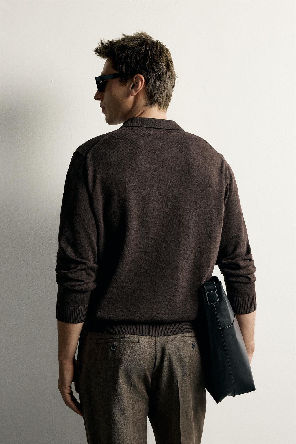 POLO PUNTO REGULAR FIT ALGOD?N - LINO / Marr?n - Zara фото 3