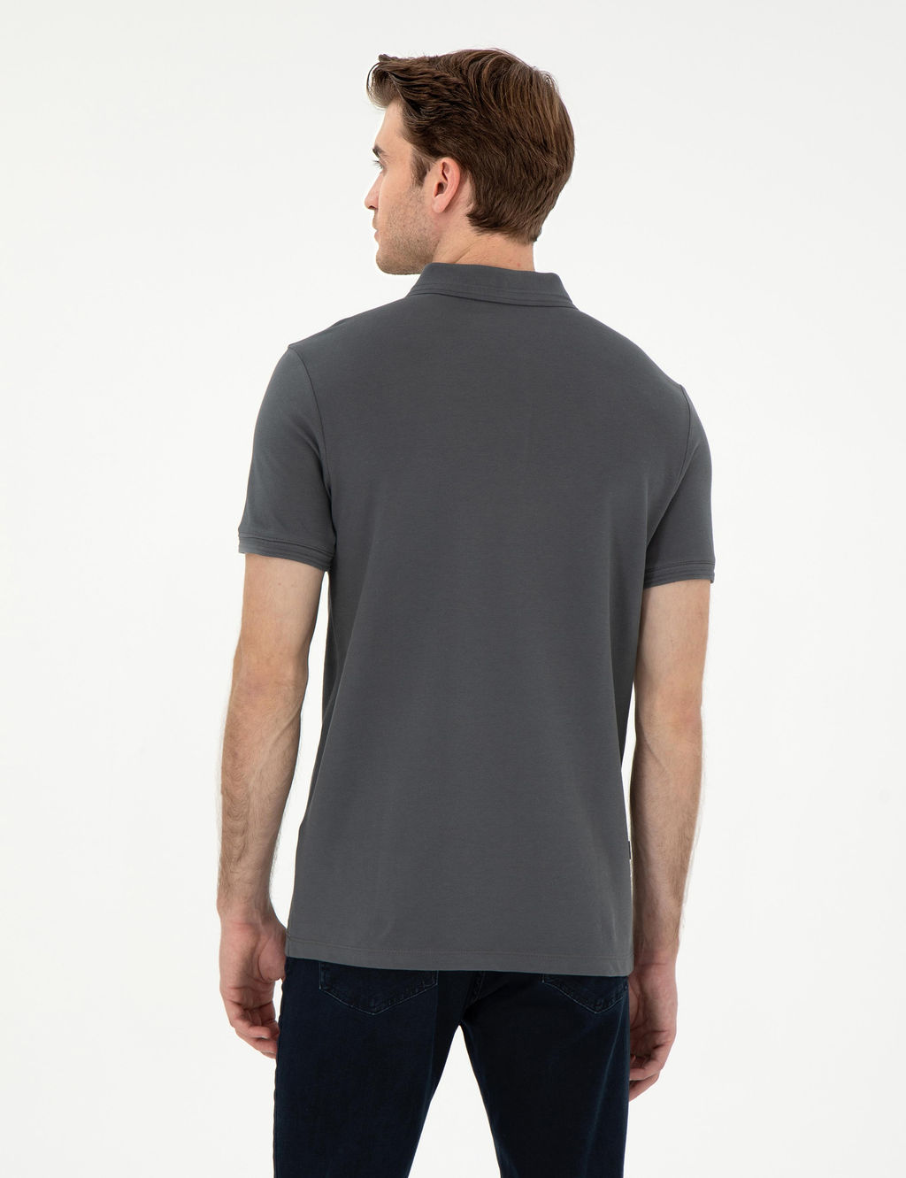 Antrasit Slim Fit Basic Ti__rt