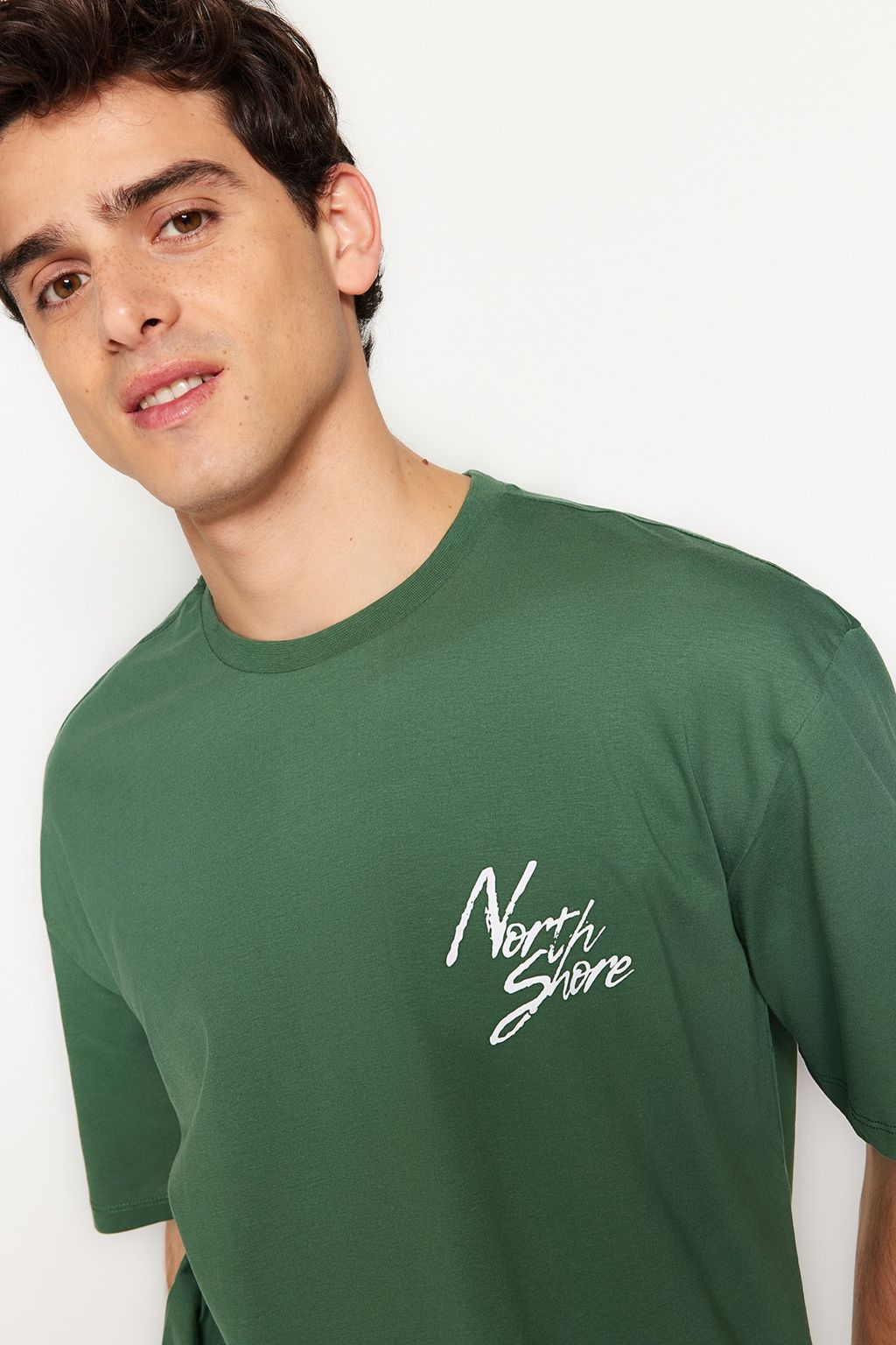 TRENDYOL MAN Bordo Oversize/Genis Kesim Bask?l? %100 Pamuklu T-Shirt TMNSS20TS1099 - Trendyolmilla фото 24
