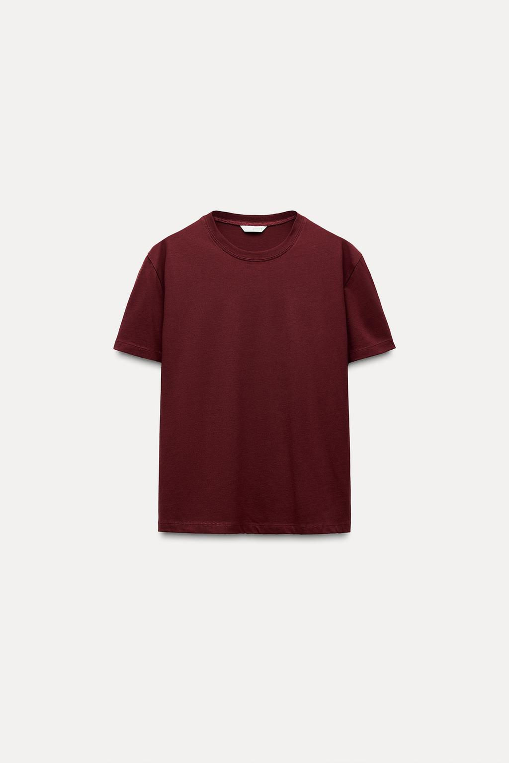 BASIC COTTON T-SHIRT - Zara фото 14