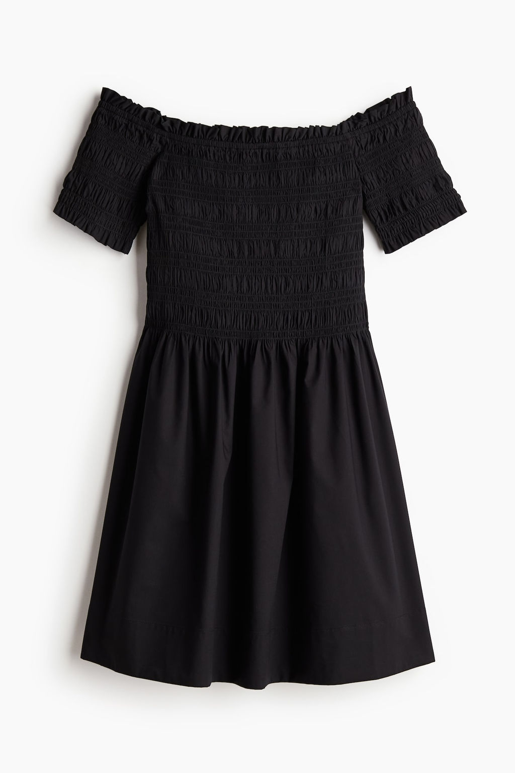 Vestido off-the-shoulder con cuerpo nido de abeja - H&m фото 4