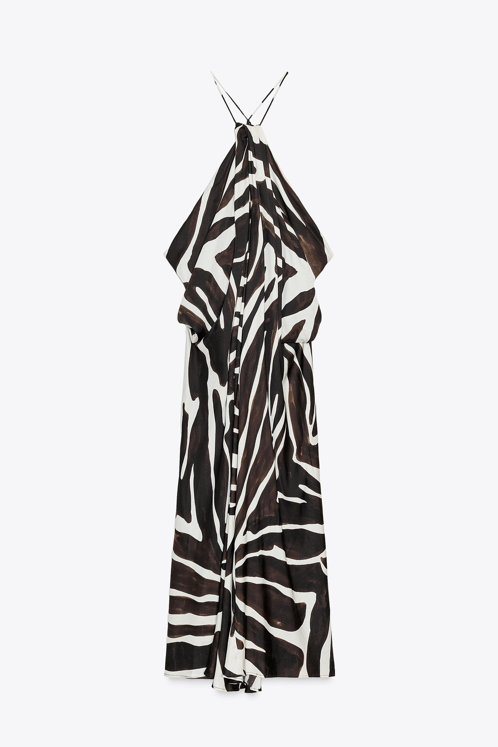 ZW COLLECTION ANIMAL PRINT HALTER DRESS - Zara фото 8
